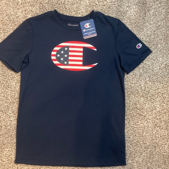 NWT Champion big boys size XL  Big Logo USA Flag T-shirt - Picture 5 of 10